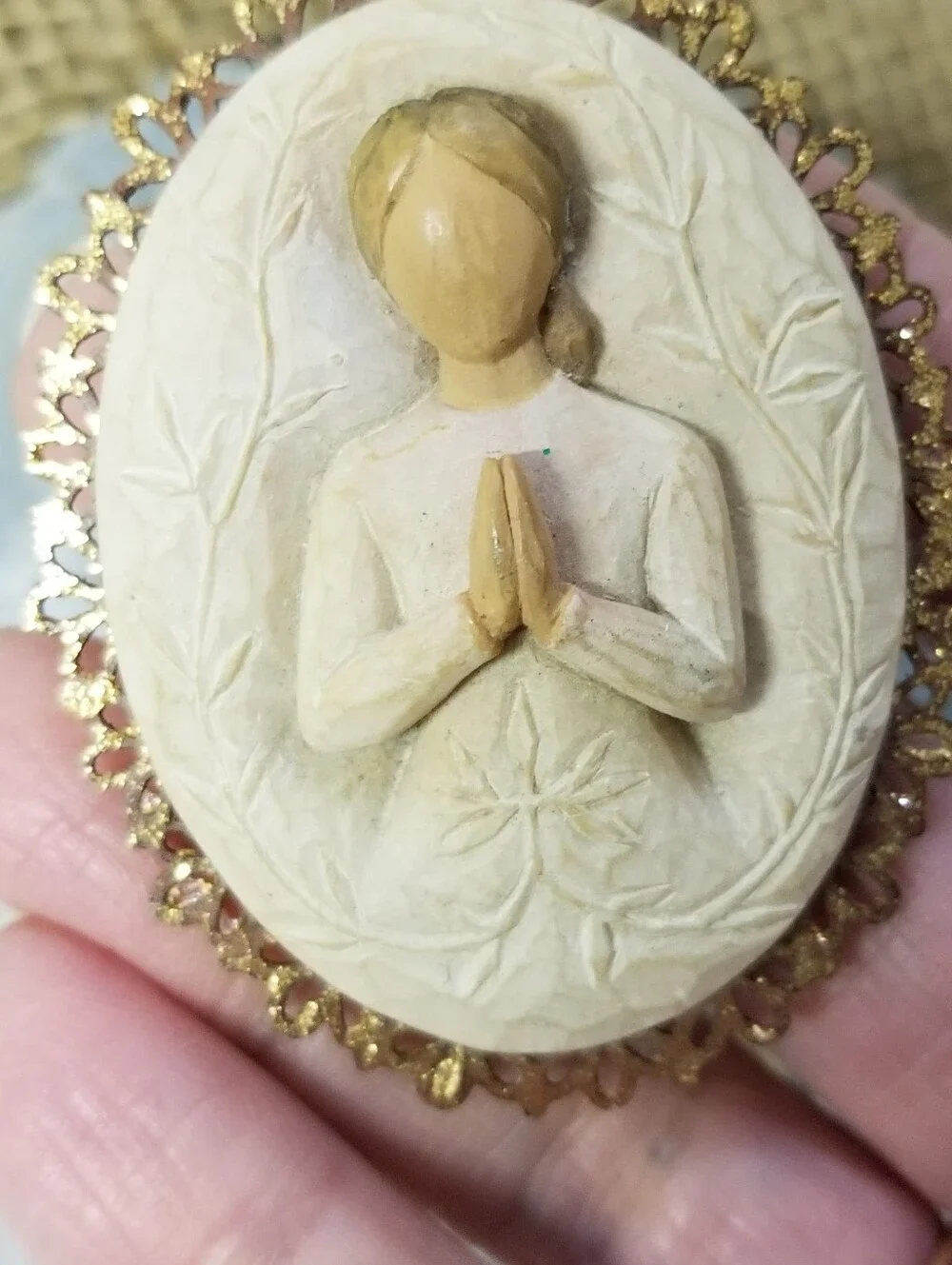 Willow Tree Metal Edged Ornament ( A Tree A Prayer)
